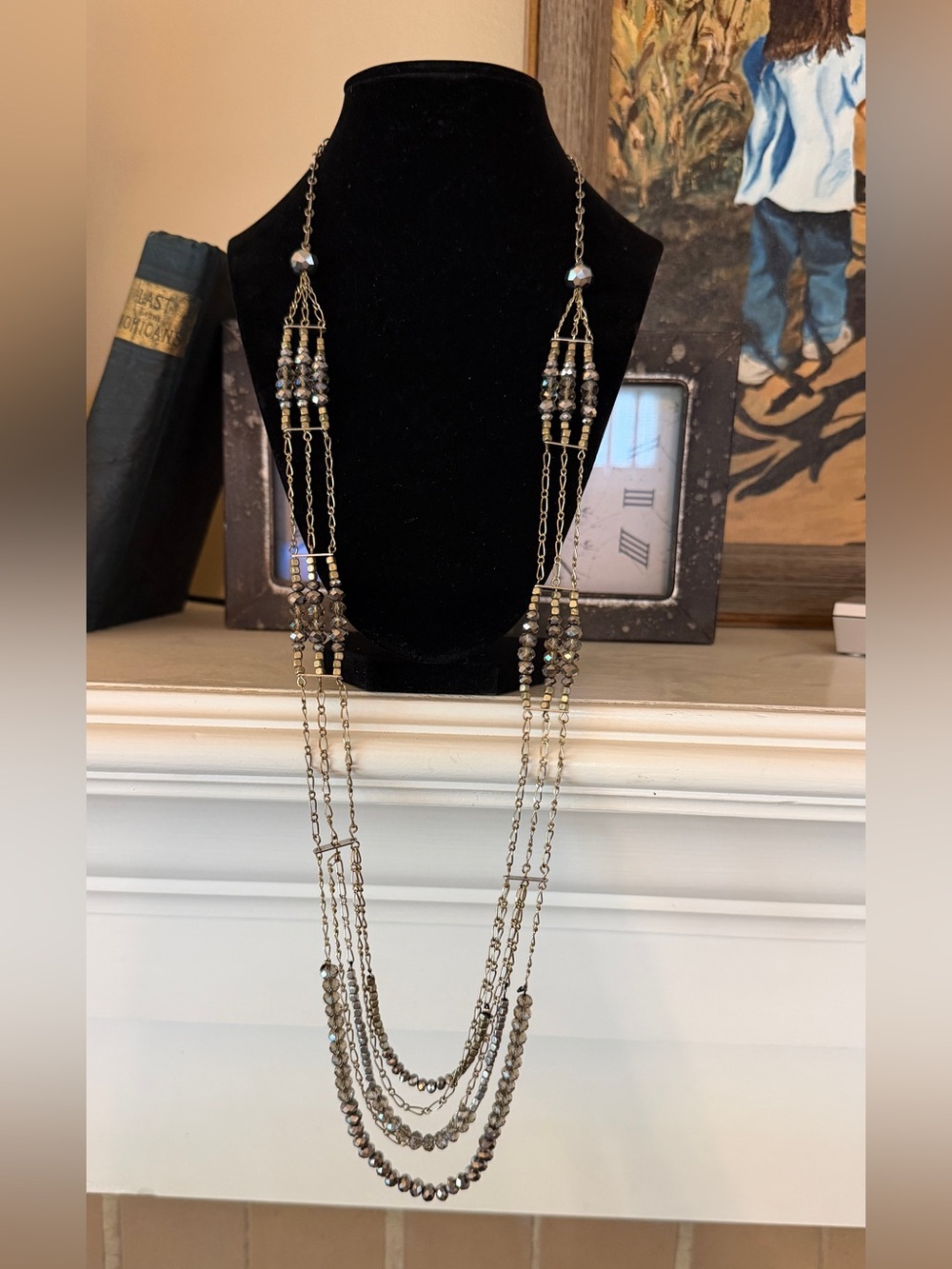 🐼 Loft Layered Beaded Gold-Tone Necklace - Women Jewelry #0190